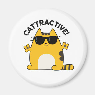 Aimant Cattractive Funny Attractive Cat Pun