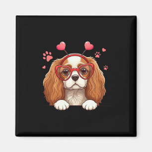 Aimant Cavalier King Charles Spaniel drôle Cœur Tête V