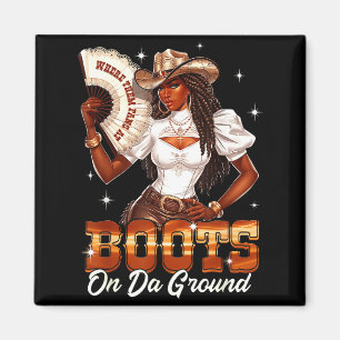 Aimant Cavalière bottes sur le terrain Femmes noires Afri