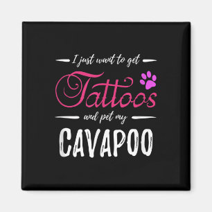 Aimant Cavapoo Amoureux des chiens Tattoo Drôle Chien Mam