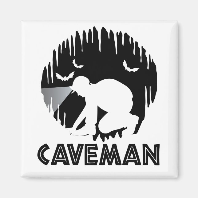 Aimant Caveman - Drôle Spelunking (Devant)