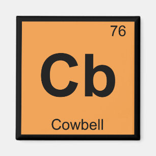 Aimant Cb - Cloche Cowbell Musique Chimie Symbole du tabl