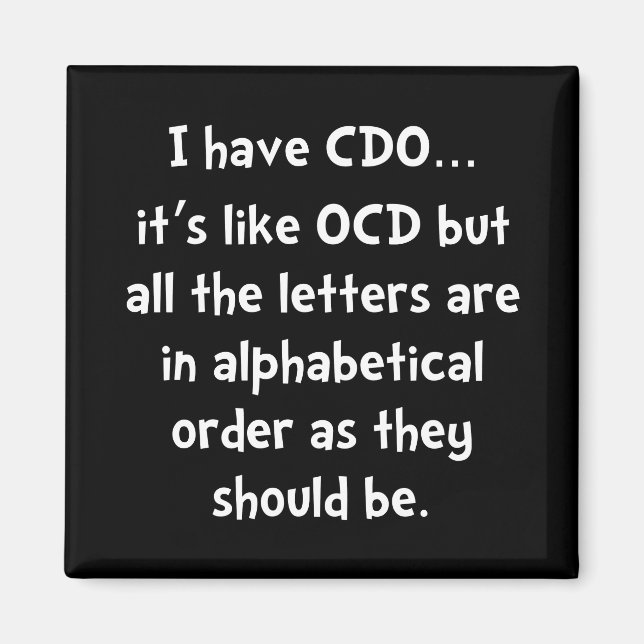 Aimant CDO Comme OCD (Devant)