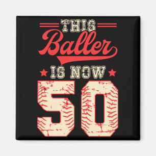 Aimant Ce Baller a 50 ans Baseball Knuckleballer Frappe d