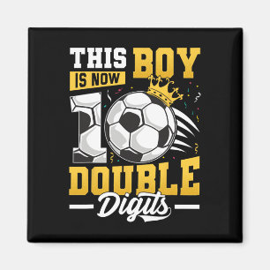 Aimant Ce Garçon Double Chiffres Football 10 Ans Boy Birt
