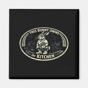 Aimant Ce lapin possède le joueur de pickleball kitchen b