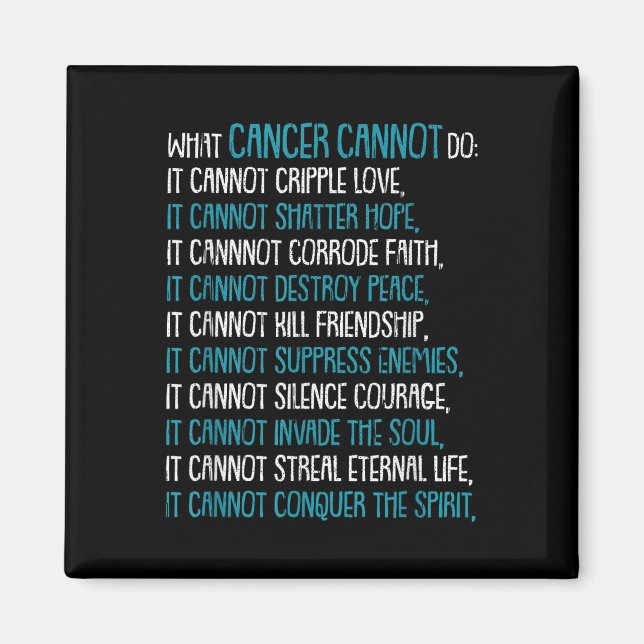 Aimant Ce que le cancer ne peut pas faire Neuralgie Trige (Devant)