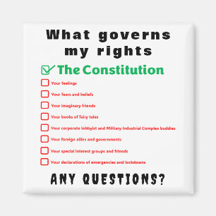 Aimant Ce qui gouverne mes droits - La Constitution