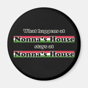 Aimant Ce qui se passe à Nonnas House Arrière - plan noir