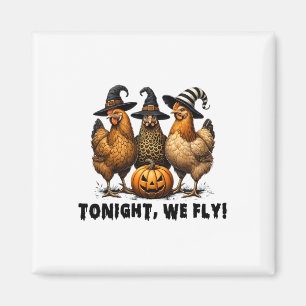 Aimant Ce Soir, Nous Volons Halloween Poulet Chute Animau