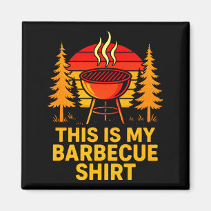 Aimant Ceci est un barbecue pour hommes - barbecue rétro