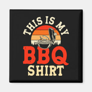 Aimant Ceci est un t-shirt BBQ pour hommes maître du gril