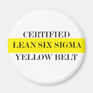 Aimant Ceinture jaune certifiée Lean Six Sigma