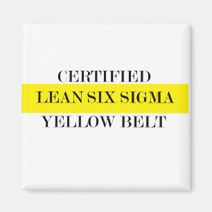 Aimant Ceinture jaune Lean Six Sigma
