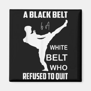 Aimant Ceinture noire Ceinture blanche a refusé d'abandon