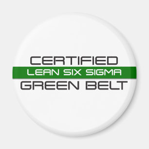 Aimant Ceinture verte certifiée Lean Six Sigma