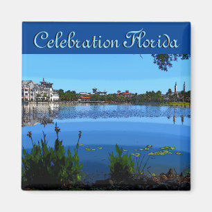 Aimant Célébration de l'aimant Carré Florida avec effe