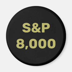 Aimant Célébration de l'indice boursier S&P 8 000