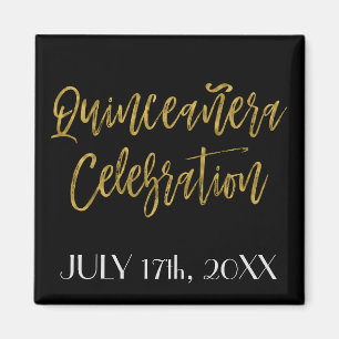 Aimant Célébration de Quinceanera Sauvez l'aimant de la d