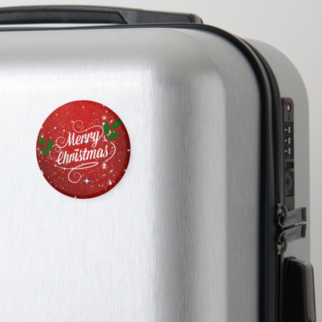 Aimant Célébration rouge, Joyeux Noël (In Situ (Bagages))