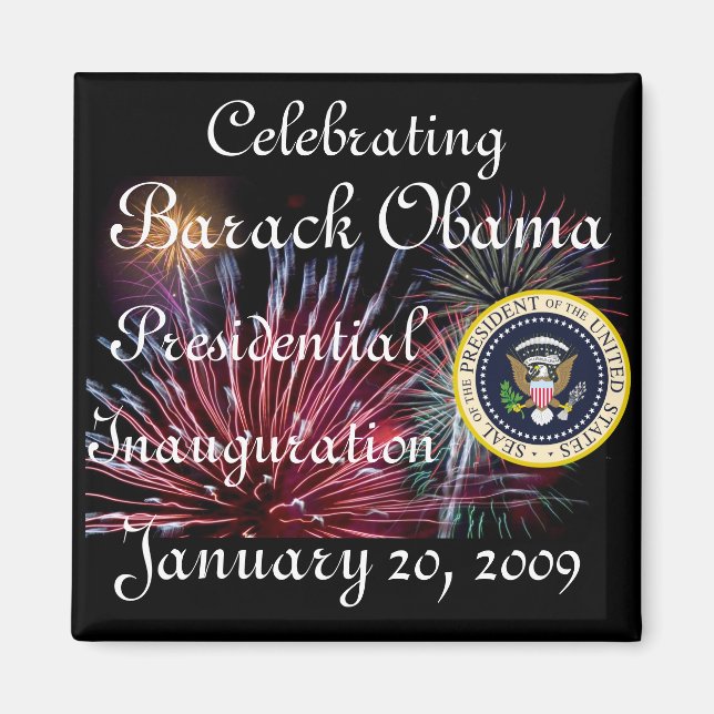 Aimant Célébrons l'investiture du président Obama (Devant)