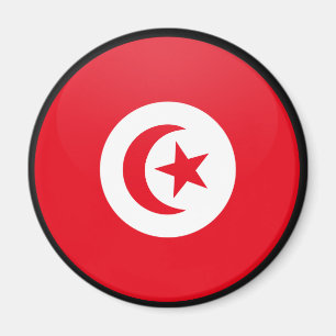 Aimant Cercle de drapeau de qualité de la Tunisie