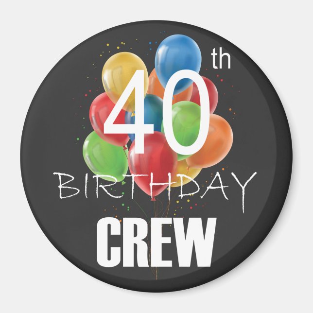 Aimant Cercle de l'équipage du 40e anniversaire du groupe (Devant)
