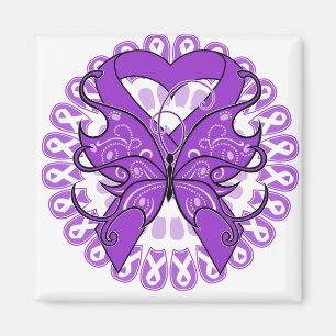 Aimant Cercle de papillon de la maladie d'Alzheimers des