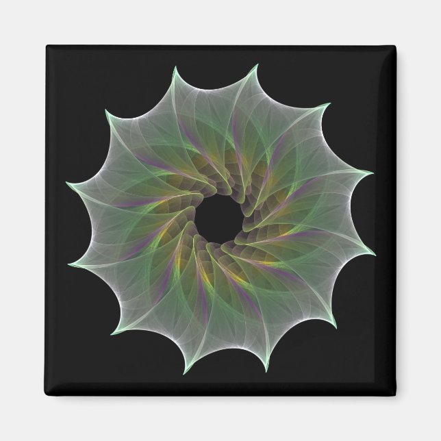 Aimant cercle fractal d'attraction chaotique (Devant)