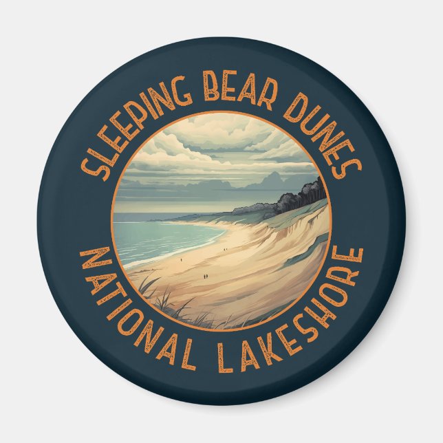 Aimant Cercle Lakeshore national des dunes de l'ours couc (Devant)