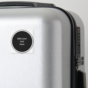 Aimant Cercle noir avec MODÈLE de cercle blanc,