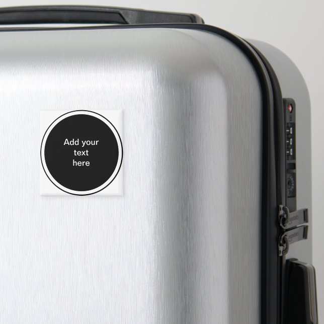 Aimant Cercle noir avec MODÈLE de cercle blanc, (In Situ (Bagages))