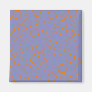 Aimant cercle pourpre orange girly carré motif vertige