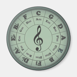 Aimant Cercle vert des 5° rond d'aimant