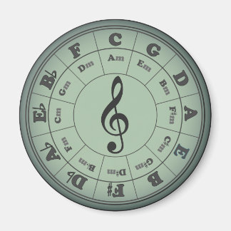 Aimant Cercle vert des 5° rond d'aimant