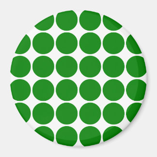 Aimant Cercles et points de points Polka : Pois verts