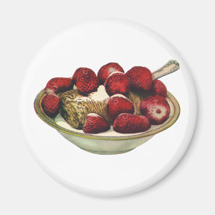 Aimant Céréales de petit-déjeuner sain vintage fraises
