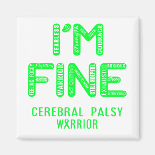 Aimant Cérébral Palsy Warrior - JE SUIS FINE
