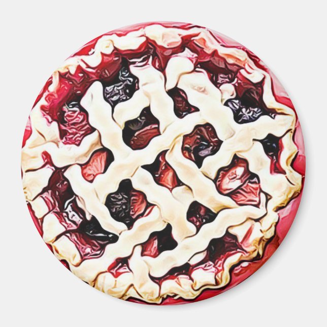 Aimant Cerise, tarte à la fraise Rhubarb (Devant)