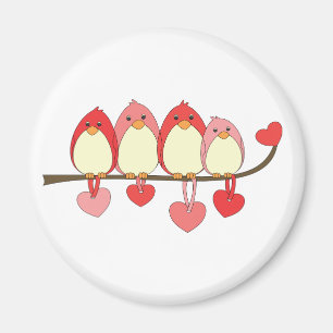 Aimant Ces Oiseaux Sur Valentines DAy