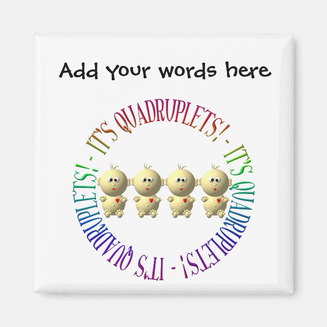 Aimant C'est des quadruplets ! (Devant)