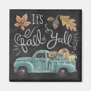 Aimant C'est Fall Y'all - Chalkboard Truck
