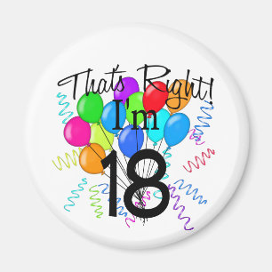 Aimant C'est juste que j'ai 18 ans - anniversaire
