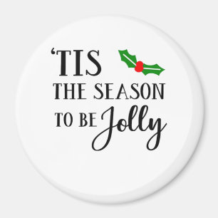 Aimant C'est la saison d'être le gui de Noël