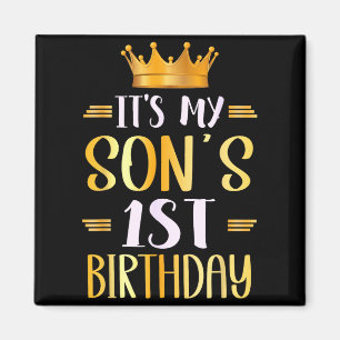 Aimant C'est le 1er anniversaire de mon fils Joyeux 1 an