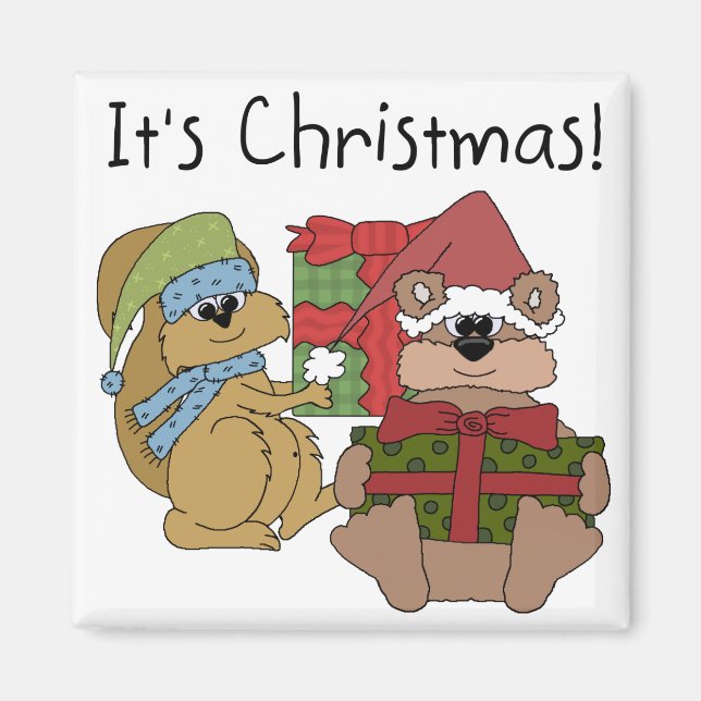 Aimant C'est les T-shirts et cadeaux de Noël (Devant)