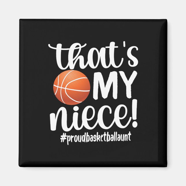 Aimant C'est ma nièce fière de basket-ball Tante de baske (Devant)