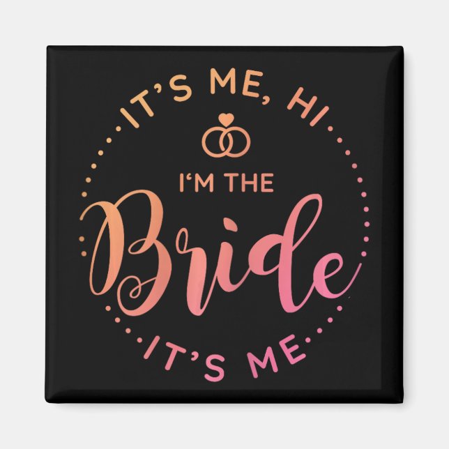 Aimant C'Est Moi Bonjour Je Suis L'Épouse Son Mariage Du  (Devant)