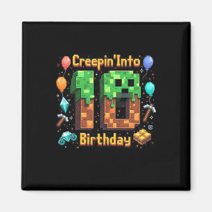Aimant C'est mon 10e anniversaire garçon joueur qui se gl