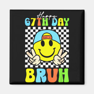 Aimant C'est mon 67e jour d'école Bruh Six Sept Meme Garç